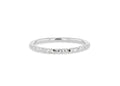 9K White Gold Solid Diamond-Cut Stacker Ring