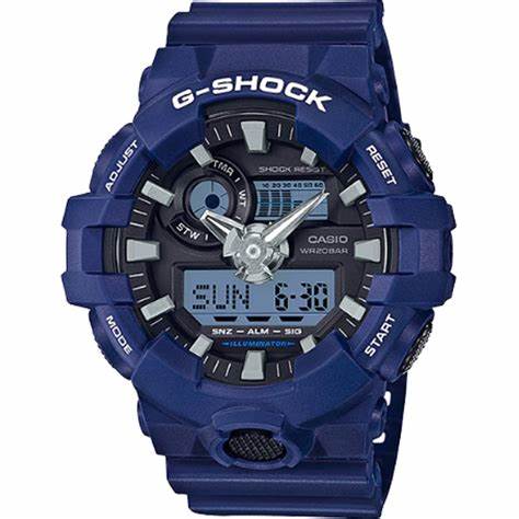 Casio G-Shock Analog-Digital Watch – Navy Blue Resin Strap / GA-700-2ADR