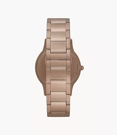 Emporio Armani Three-Hand Date Antique Bronze Stainless Steel Watch / 11413