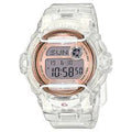 Casio Baby-G Digital Watch – Transparent Resin with Rose Gold Accents / BG-169G-7BDR