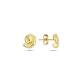 9K Yellow Gold Shell Stud Earrings