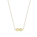 9K Yellow Gold Infinity Necklace 40-45cm
