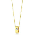 9K Yellow Gold Lock Necklace 45cm