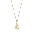 9K Yellow Gold Faith Love Hope Necklace 40-45cm
