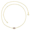 9K Yellow Gold Faceted Amethyst Necklace 45cm