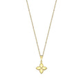 9K Yellow Gold Petite Floral Necklace 40-45cm