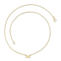9K Yellow Gold Aquarius Zodiac Necklace 40-45cm