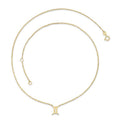 9K Yellow Gold Gemini Zodiac Necklace 40-45cm