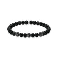 THOMAS SABO Obsidian bracelet with three zirconia beads