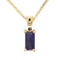 Iolite 40-45cm Necklace with in 9K Yellow Gold