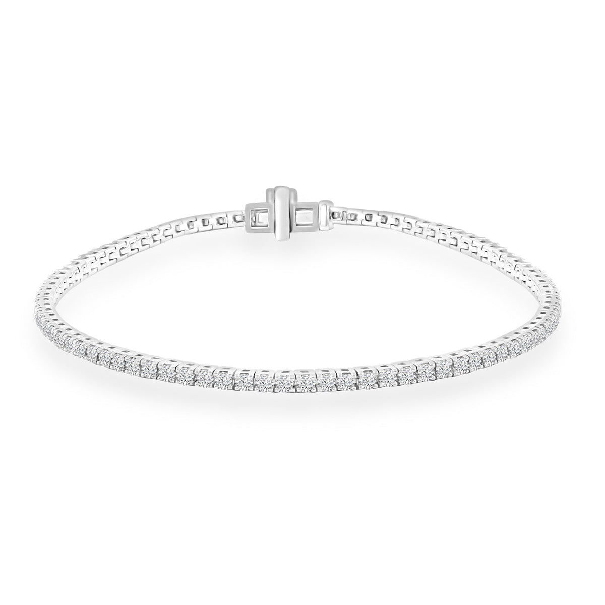 Diamond Tennis Bracelet with 2.00ct Diamonds in 9K White Gold