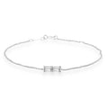 Bracelet with 0.06ct Diamonds in 9K White Gold 17+2cm