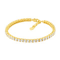 Ellani Sterling Silver Gold Plated Tennis Bracelet / B220G