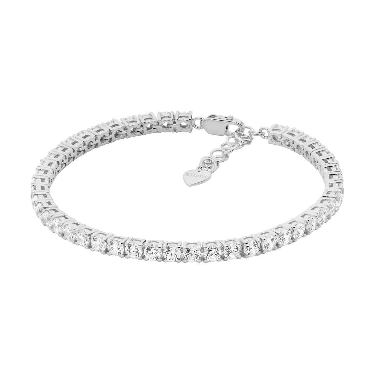 Ellani Sterling Silver Tennis Bracelet / B220S