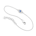 Ellani Sterling Silver Evil Eye Bracelet / B223G
