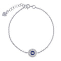 Sterling silver CZ Evil eye bracelet
