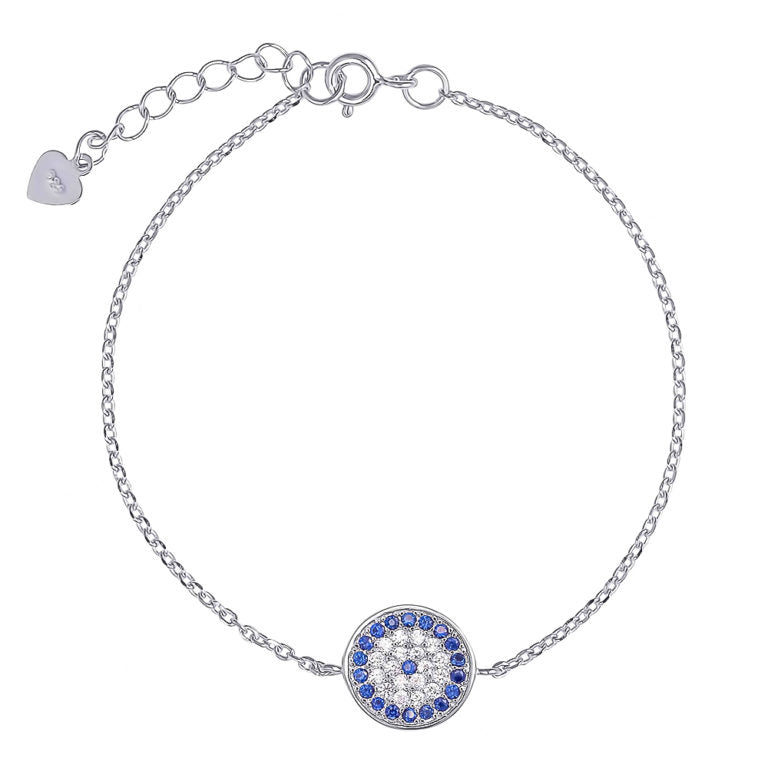 Sterling silver CZ Evil eye bracelets