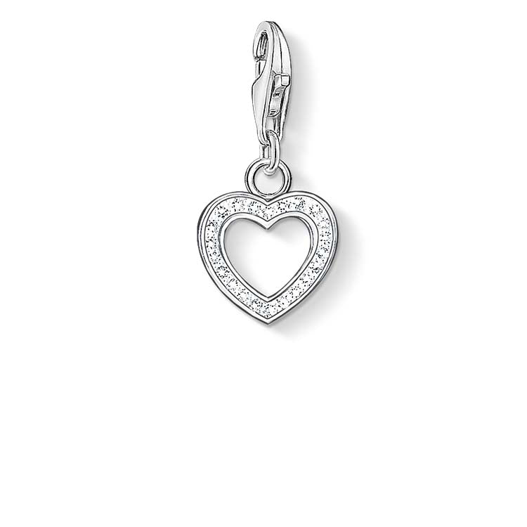 CC930/ Open CZ Heart Thomas Sabo Charm