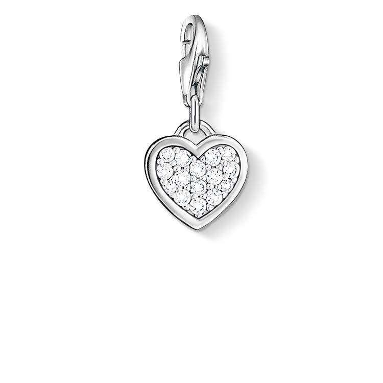 CC967/ Heart Pave CZ Silver Thomas Sabo Charm