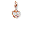 CC970/ Heart Pave CZ Rose GP Thomas Sabo Charm