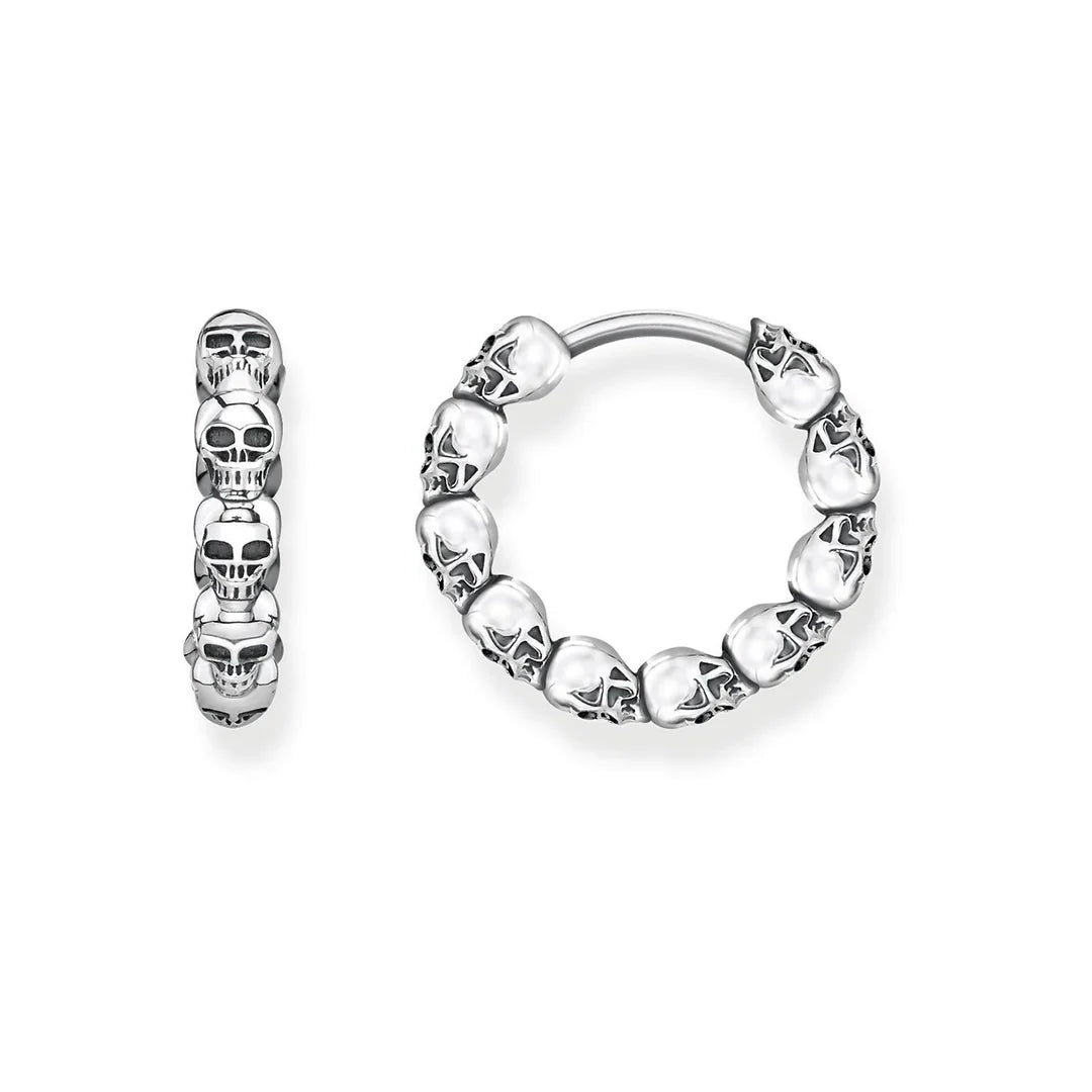CR619/ Thomas Sabo Silver Mini Skulls Hoop Earrings