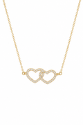 9KY Double Heart Necklace