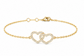 9KY Double Heart Bracelet