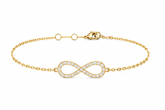 9K Yellow Gold Infinity Bracelet