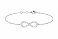 9K White Gold Infinity Bracelet