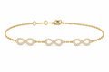 9K Yellow Gold Triple Infinity Bracelet
