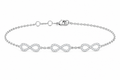 9K White Gold Double Heart Bracelet