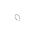 Verve White Gold 18K Diamond Wedding 0.20ct fancy bead set half circle Band