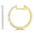 Diamond Hoop Earrings with 0.23ct Diamonds in 9K Yellow Gold