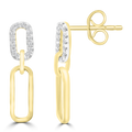 Diamond Earrings with 0.10ct Diamonds in 9K Yellow Gold