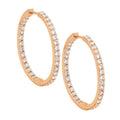 Ellani sterling silver rose gold plated earrings/E183R