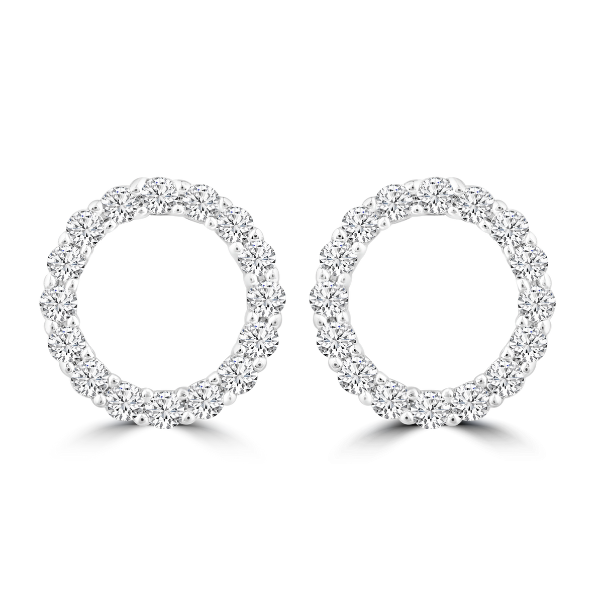 Diamond Fashion Earrings with 0.20ct Diamonds in 9K White Gold - EF-5954-W