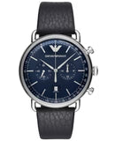 Emporio Armani  Elegant Blue Dial Chronograph Watch / AR11105