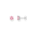 THOMAS SABO Ear studs with big, pink zirconia