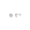 THOMAS SABO Halo ear studs with zirconia in brilliant cut
