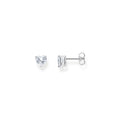 THOMAS SABO Ear studs heart-shaped with white zirconia