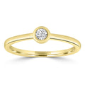 Solitaire Ring with 0.10ct Diamond in 9K Yellow Gold