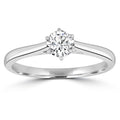 Solitaire Ring with 0.70ct Diamonds in 9K White Gold