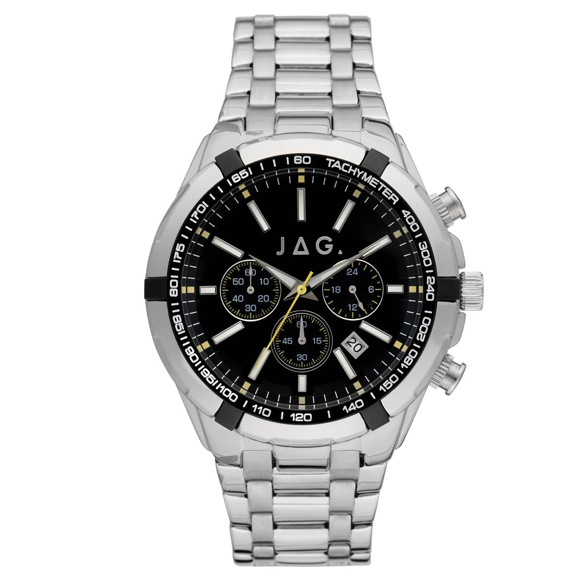 Jag Boss Silver Stainless Steel 46mm Watch