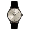 Jag Fitzroy Black Leather 43mm Watch