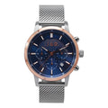 Jag Byron Silver Chronograph Blue Dial Stainless Steel 42mm Watch
