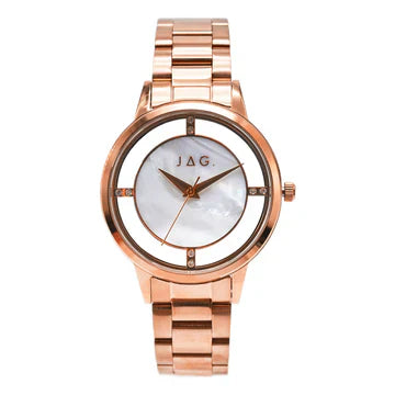 Jag Shelley – Women's Rose Gold-Tone Watch with Mother-of-Pearl Dial / J2887A