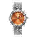 Jag Henley Silver Orange Dial Stainless Steel 35mm Watch