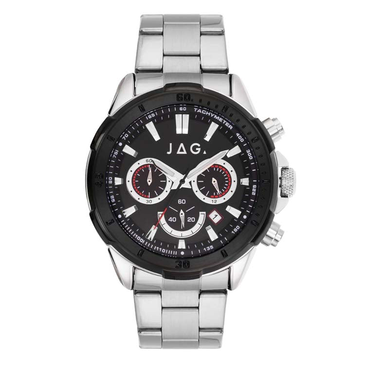 Jag Winton Black Stainless Steel 44mm Watch