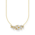 THOMAS SABO Lovely Daisy Necklace with Stones Gold