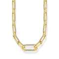 THOMAS SABO Golden Link Necklace with Anchor Element and Zirconia